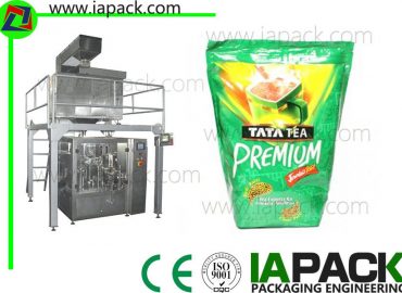 500g tējas maisiņa iesaiņota maisiņa iepakošanas mašīna, ieskaitot lineāro mērogu